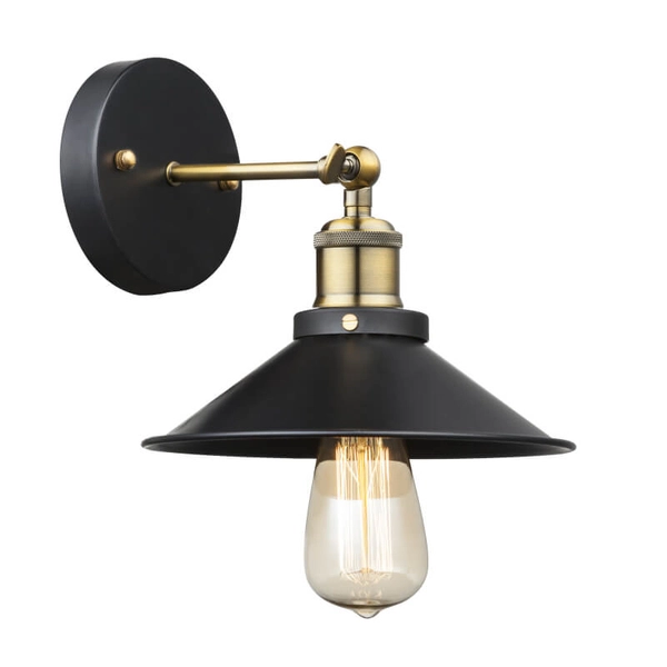 Kinkiet LAMPA ścienna LENIUS 15053W Globo industrialna OPRAWA metalowa czarna