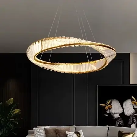 Lampa wisząca glamour Cristal CRLW-36W LED 36W 3000K złota