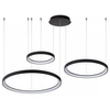 Nowoczesna lampa wisząca Vidal do pokoju LED 120W 2700K czarna