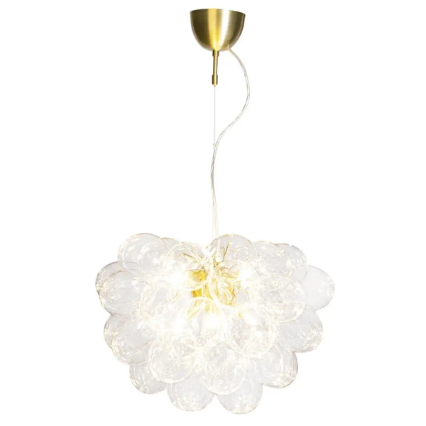 Molekułowa wisząca lampa Gross 4200440-6509 bubbles przezroczysta złota