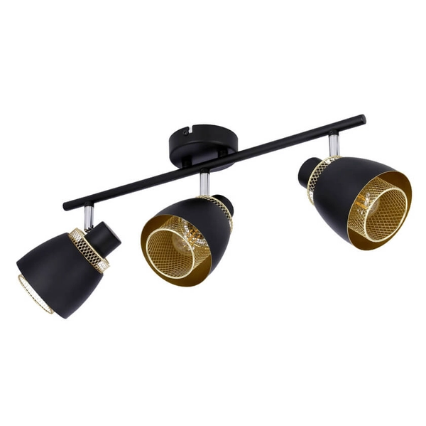Salonowa lampa sufitowa Aleksandria 93-13767 reflektory czarny złoty