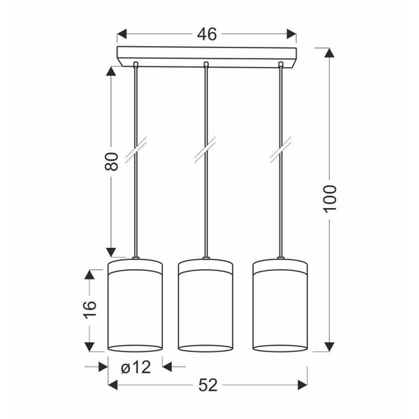 Lampa wisząca Wels 33-22004 szklana przydymiony drewniany czarny