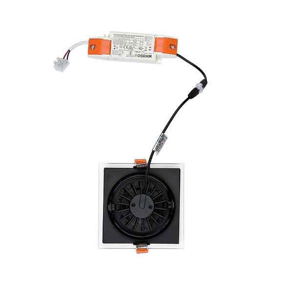 Regulowana LAMPA sufitowa DIA 8721 Nowodvorski wpust OPRAWA metalowa LED 18W 4000K kwadratowa biała czarna