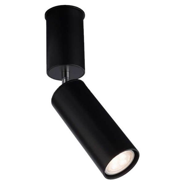 Spot LAMPA sufitowa SHIMA 2202 Shilo metalowa tuba OPRAWA regulowana do łazienki okrągła czarna