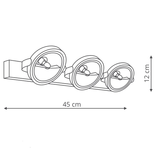 Kinkiet LAMPA ścienna ROMEO 3 LP-2113/3W Light Prestige spot OPRAWA sufitowa listwa reflektorki białe
