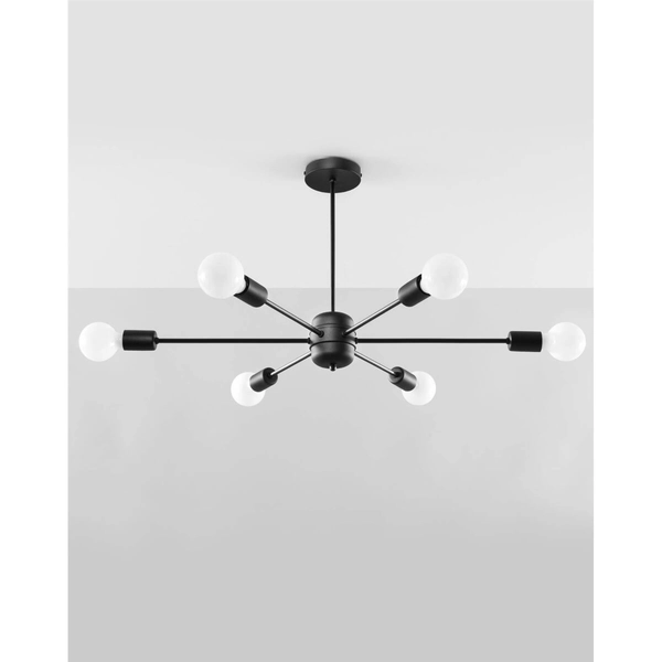 Metalowa lampa wisząca SL.1023 do jadalni nad stół czarna