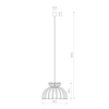 Drewniana lampa wisząca Kymi C 10575 Nowodvorski klatka czarna