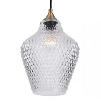 Nowoczesna lampa wisząca 19125 kryształowa do jadalni mosiądz