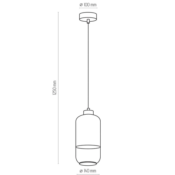 Lampa zwisowa Marco 3356 TK Lighting biała szklana przezroczysta