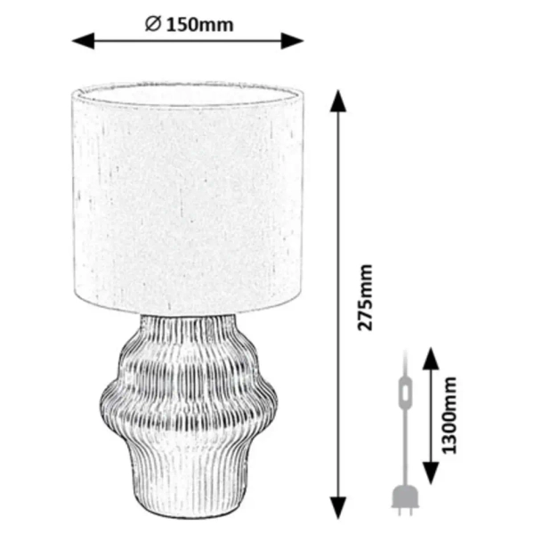 Lampka nocna do sypialni Glimo 74059 ceramiczna do czytana zielony