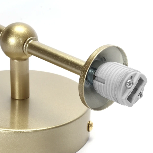 Szklana lampa ścienna Garda 1244 okrągła podwójna biała złota