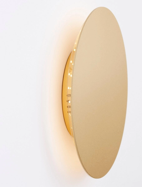 Nowoczesny kinkiet okrągły Chica do jadalni LED 12W 3000K złoty