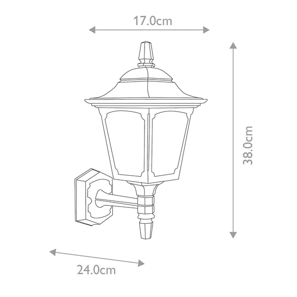 Latarnia naścienna do ogrodu Chapel CPM1-BLACK Elstead klasyczna czarna