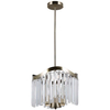 LAMPA wisząca SABRIGA PND-44544-3 Italux glamour OPRAWA metalowy ZWIS kryształki brąz przezroczyste