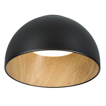 Sufitowa lampa kopuła Padella ST-9493C/A black Step LED 18W 3000K czarna drewno