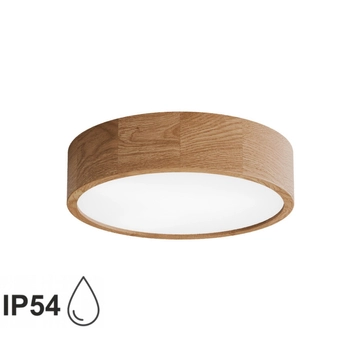 Drewniany plafon ogrodowy 137623600028 IP54 okrągły dębowy