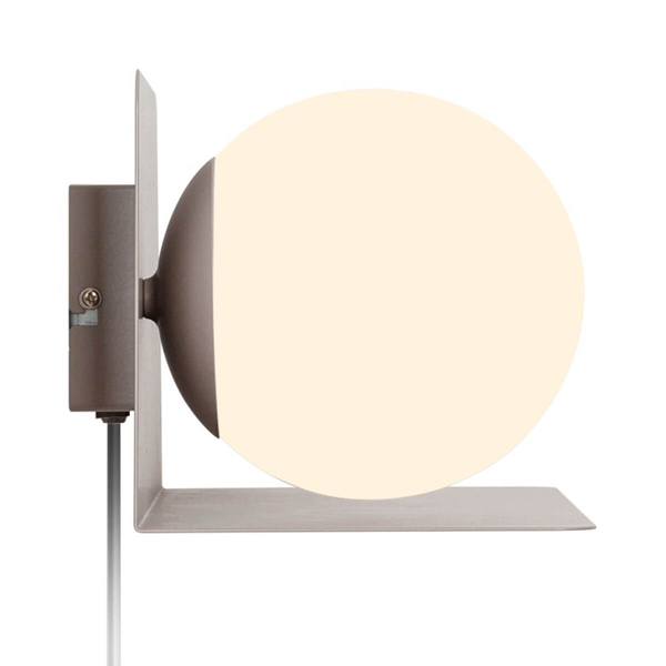 Szklana lampa ścienna LILIBETH 2312931018 kula brązowy