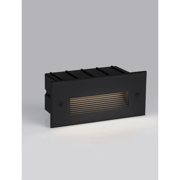 Ścienna lampa zewnętrzna wpustowa CENDILO LE75317 LED 5W 3000K IP65 czarna