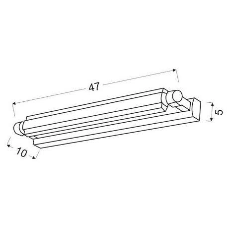 Ścienna lampa podszafkowa QUASAR 20-32560 LED 10W 6200-6500K listwa chrom