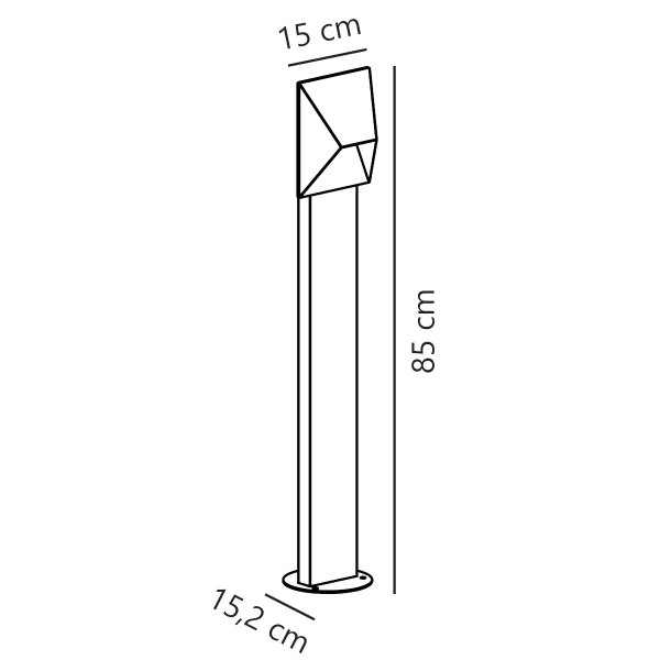 Słupek metalowy do ogrodu Pontio 2218208008 IP54 beżowy