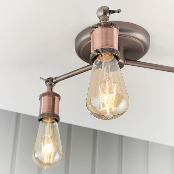 Lampa sufitowa do salonu Hal 76124 regulowana miedziany cyna