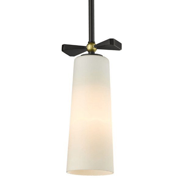 Wisząca lampa tuba Bow P01121BK Cosmolight czarny biały
