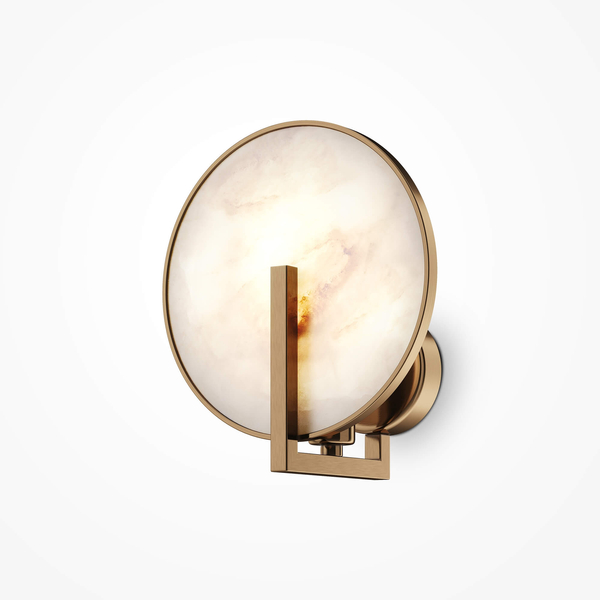 Lampa ścienna Marmo MOD099WL-01G2 kamienny dysk złoty