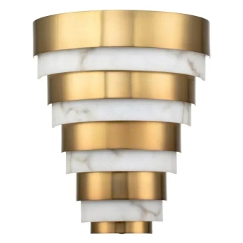 Ścienna lampa pierścieniowa Echelon QN-ECHELON-W do sypialni mosiądz