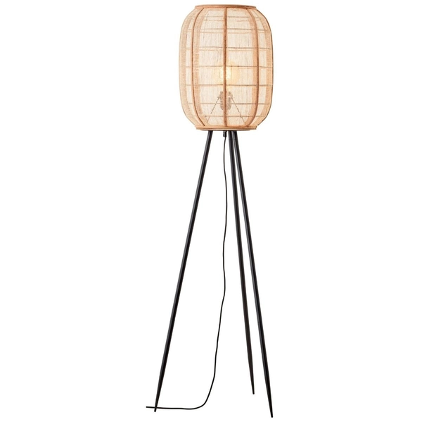 Lampa stojąca na trójnogu Tanah 93136/76 boho beż czarna
