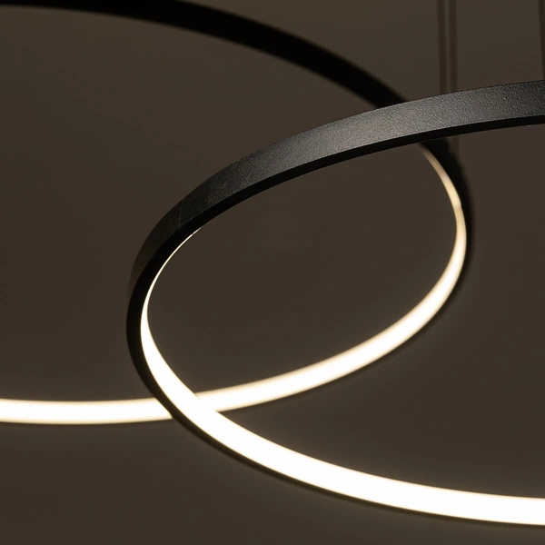 Lampa wisząca do salonu ring Circolo 10817 Nowodvorski LED 45W 3000K czarna
