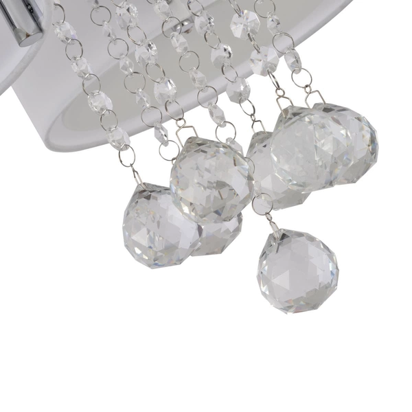 Kryształowy plafon glamour Gambela LP-991/3C WH Light Prestige potrójny biały