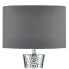 Ceramiczna lampa stołowa Bokara BOK4232-X  jedwabny abażur srebrny