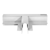 Łącznik-T do szyn magnetycznych 1233 metalowy biały