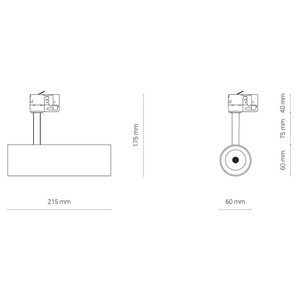 Regulowana LAMPA sufitowa MILO 8762 Nowodvorski okrągła OPRAWA metalowa LED 25W 3000K do systemu szynowego 3 - fazowego biała