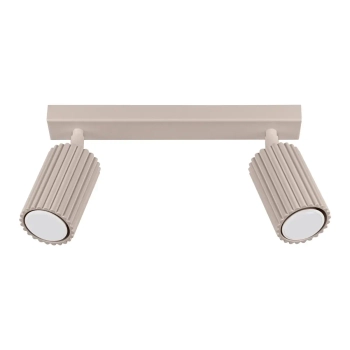 Ryflowana lampa sufitowa KARBON SL.1763 podwójna tuba kaszmirowa