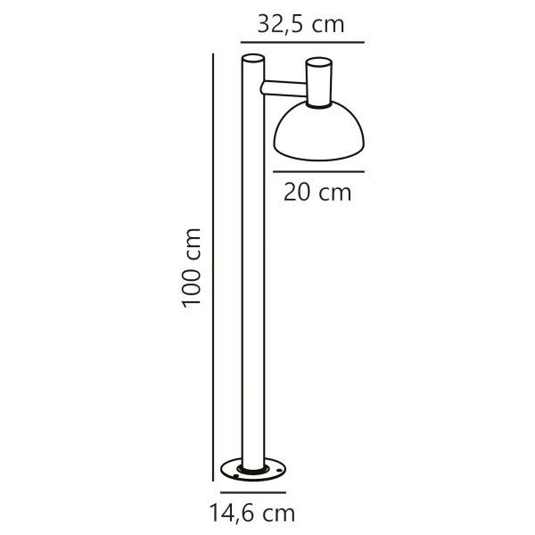 Stojąca lampa ogrodowa ARKI 2118108003 IP54 przed dom czarny