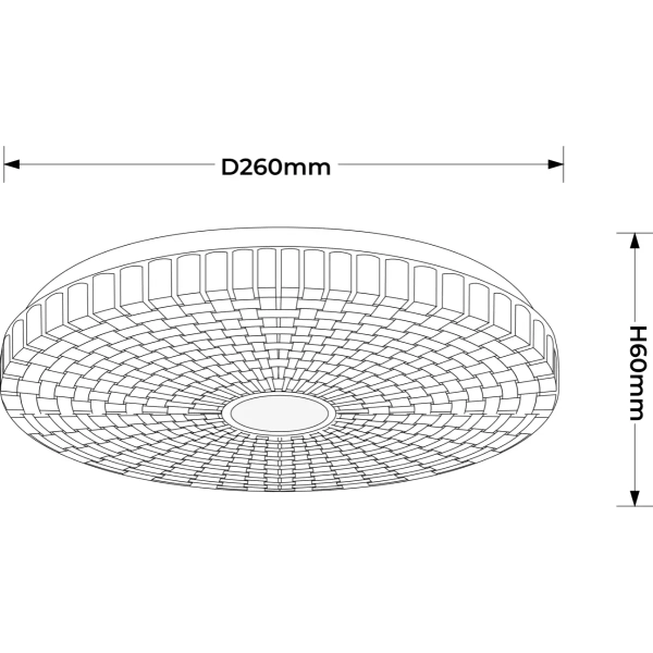 Okrągła lampa sufitowa Solaro LP-5490/1C-26 WH LED 12W 4000K biała