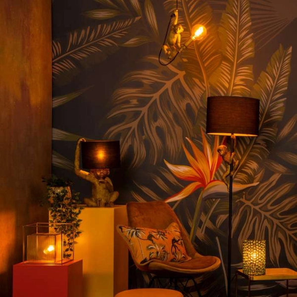 Dekoracyjna lampa wisząca CHIMP 10402/01/30 Lucide małpka złota czarna