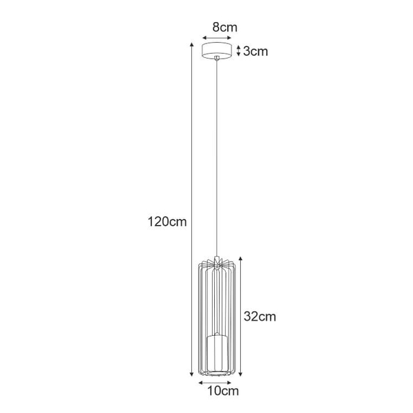 Wisząca lampa Gabia K-4935 industrialna czarna złota