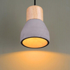 Zwisowa lampa loftowa Concrete ST-5220-black Step betonowa drewno czarna