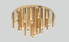 LAMPA sufitowa ORGANIC C0188D Maxlight metalowa OPRAWA sople LED 33W 3000K tuby złote