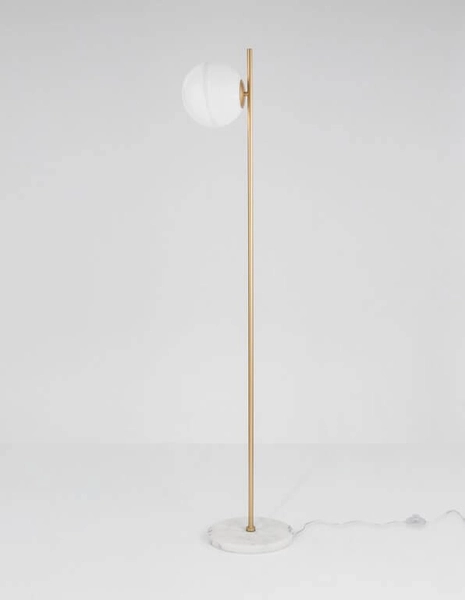 Podłogowa lampa stojąca Perez LE41753 do sypialni glamour złota