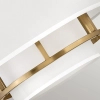 Lampa wisząca/półplafon Graham HK-GRAHAM-M-LCB z abażurem biały mosiądz