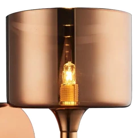 Awangardowy kinkiet Copenhagen W01066CU Cosmolight metal szkło miedziany
