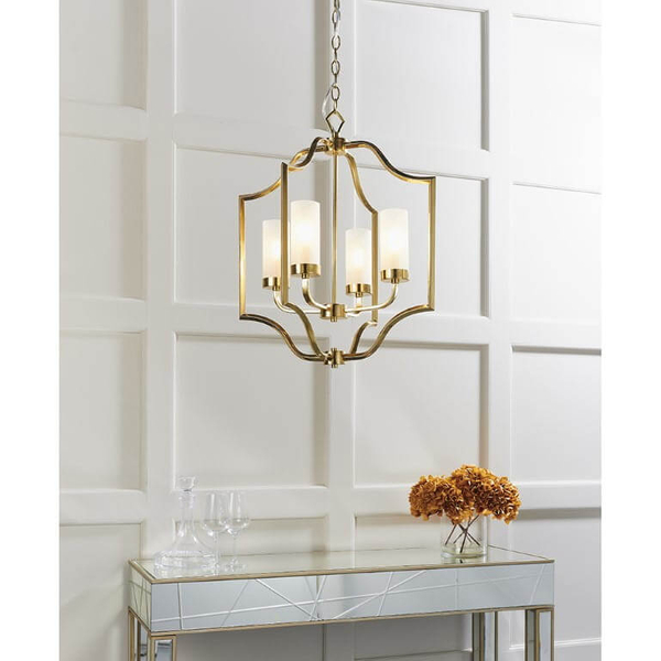 Lampa wisząca Edrea 81914 Endon metalowa glamour mosiądz
