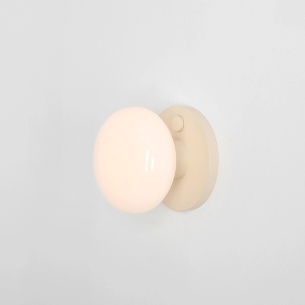 Naścienna lampa owalna Flo 7000C9_S szklana kremowa