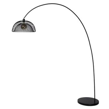 Łukowa lampa podłogowa MESH 30773/01/30 Lucide do czytania czarny