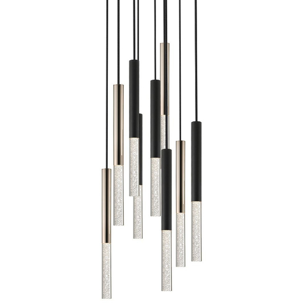 Lampa wisząca sople One bąbelki zwis LED 45W 3000K czarna złota