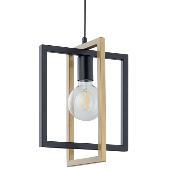 Nowoczesna LAMPA wisząca EDEN 32230 Sigma salonowy zwis metalowy czarny złoty