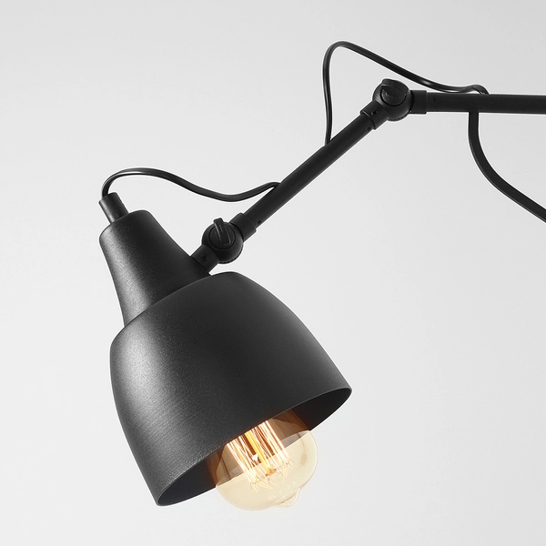 Lampa ścienna SOHO 1002C1_M Aldex regulowany reflektorek czarny